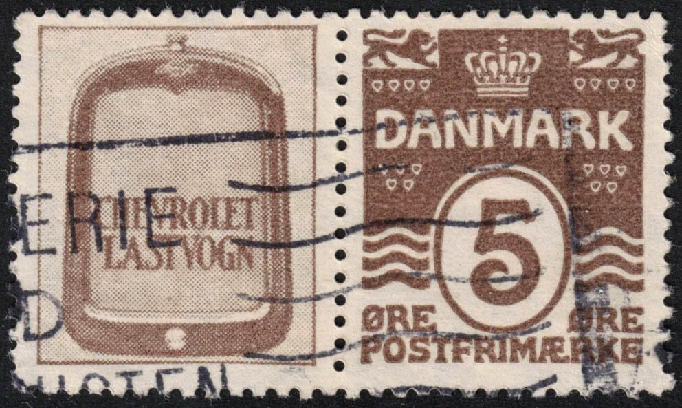 1927 Danemark - Mi R22 oblitéré, timbre publicitaire, cote 250?