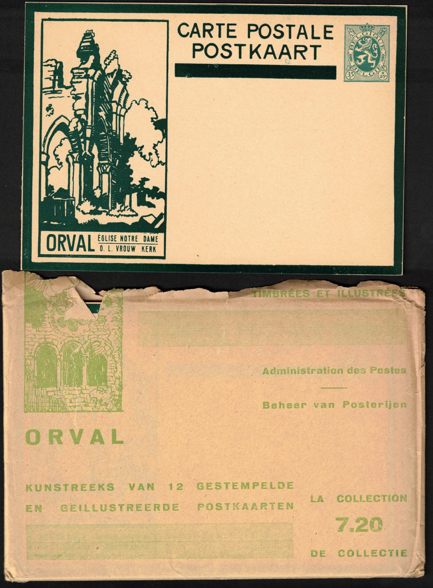 1929 Orval, sans l'ange dans le coin inférieur droit, série 6 ...