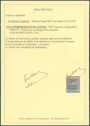 1889 CP 5 XX. Certificat photo Balasse, A. Michaux
