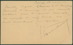 1910 EP 10c (N° 34) obl Inongo 15/10/1910 vers le Katanga. Càd ...