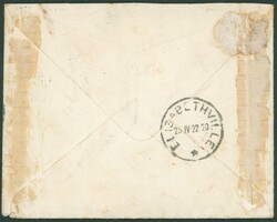 1922 Belgique 140 obl Tournai 28/3/22 vers Elisabethville via Londres ...