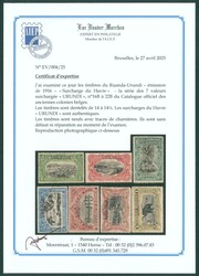 1919 16B à 22B X 'Surcharges du Havre'. La série de 7 valeurs ...