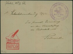 1932 EP 10g + Yv. 282-333A-335 + vignette 'Mit Raketen Flug ...