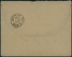 1895 Indochine - Yv. 10 obl Haî-Phong/Tonkin 17/7/95 + Ligne N/Paq. ...