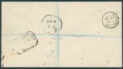1896 Gibraltar - Yv. 29-30x2-31/2 en rec via Tangier 10/2/96 vers ...