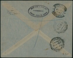 1944 Erythrée - Occupation britannique - Sass. 1-3-5-13 obl Asmara ...