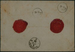 1882 Yv. 24-26-27 obl Lpts 8 + càd 16/12/82 sur pli chargé (valeur ...