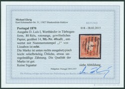 1870 Yv. 43b - Mundifil 42E - Mi 40 XaD, dentelé 14, obl '1' de ...