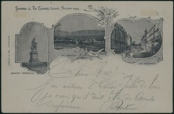 1899 Zu 65B (Yv. 66) obl Yverdon 21/7/99 sur CP 'Souvenir du Tir ...