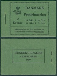 1929 Rundskuedagen 7 septembre 1929 - Carnet 2 kr XX (8x5 öre brun ...