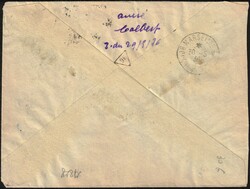 1936 Russie - Yv. 427 obl Kamisin Stalingrad vers la France. Censure. ...