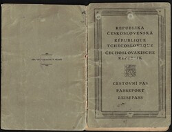1925 Passeport de la République Tchécoslovaque délivré en 1925 à ...