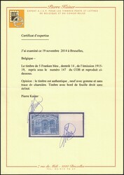 1915 147 XX bdf. Certificat photo Pierre Kaiser