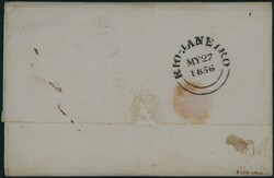 1856 Brésil - LAC datée du 25/5/1856, càd Paid At Rio de Janeiro, ...