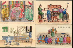 Lot de 17 CP neuves polychromes, scènes diverses, 1 avec au verso ...