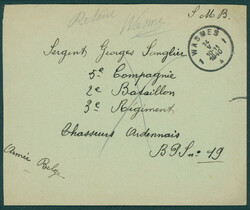 1810: ベルギー - Military mail stamps