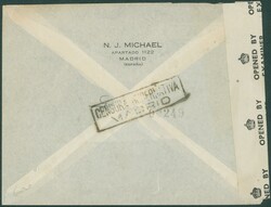 1945 Espagne - Yv. PA 196-198/200 obl Madrid 7/7/45 vers Grycksbo en ...