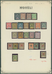 Moheli - 24 timbres entre 1906 et 1912 dont 1/22 X + 21A. TB