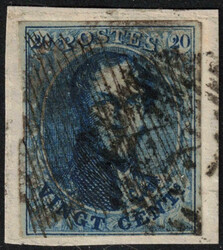 1810260: 比利時 1851 獎章無框水印郵戳