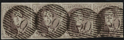 1810260: Belgium 1851 Médaillons, unframed watermark Postmarks