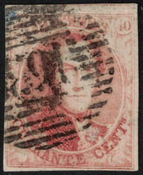 1810260: Belgium 1851 Médaillons, unframed watermark Postmarks