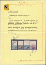 1849 Médaillons - série de 4 timbres de 1, 10, 20 et 40c, ...