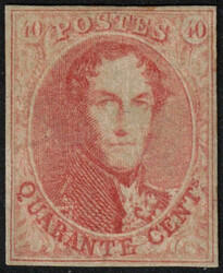 1810260: Belgium 1851 Médaillons, unframed watermark Postmarks