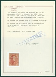 1858 12A X. Certificat photo Corneille Soeteman