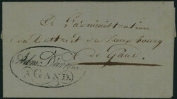 1795 Document illustré daté de Gand 5 fructidor de l'an 3 ...