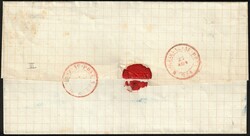 6 en paire, margés, obl P 44 + càd Furnes 25/11/1854, griffe en ...