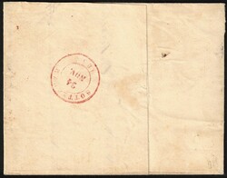 6 bien margé obl P 51 + càd Grammont 23/11/1854, griffe en rouge ...