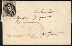 1810260: Belgium 1851 Médaillons, unframed watermark Postmarks