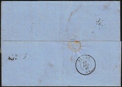 1867 20 obl Lpts 233 + càd Malines 10/12/67 sur LAC vers Puers, càd ...