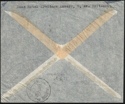 1937 425-428-433 obl Antwerpen 29/3/37 en PA vers Johannesburg, ...