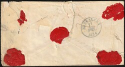 1856 Env de Liège 17/6/1856 vers Bruxelles. Griffes encadrées en ...