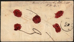 1859 Env d'Anvers 22/4/1859 vers Graz en Autriche, manuscrit ...