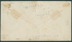 1889 Env non timbrée obl Bruxelles 16/12/1889 vers la ville. Taxe ...