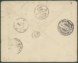 1898 Env EP 10c fine barbe obl St Gilles-Bruxelles (Ch. Charleroi) ...