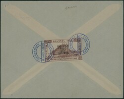 1935 407 + E 8 sur 1er vol par fusée Belgica 9/V/35 Duinbergen-Heyst ...