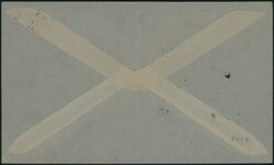 1936 337 obl Heyst + 2 vigettes en rouge et en bleu, vol par fusée ...