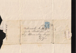 1899 Type Sage 15c bleu - Lettre-réclame Manussohn, 18 rue Rossini, ...