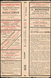 1900 Type Sage 15c bleu - Enveloppe-annonces timbrée sur commande - ...