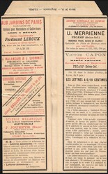 1900 Type Sage 15c bleu - Enveloppe-annonces neuve timbrée sur ...