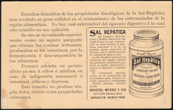 1908 EP 2c obl Brooklyn 7/10/1908 vers Buenos-Aires, Argentine. Verso ...