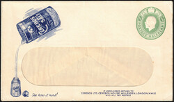 1920 Env. neuve EP 1/2p publicitaire, timbrée sur commande, tarif ...