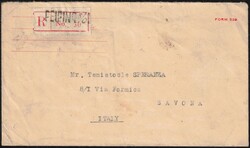 1947 Yv. 444x3-508 obl Peiping via Shanghaï au verso d'un rec vers ...