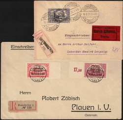 1920 Allemagne - Marienwerder - Lot de 8 lettres en rec, 1 expres rec ...