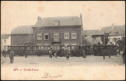 1 CP obl - Spy - Vieille Place - (vue du tram)