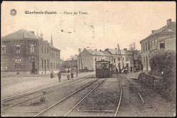 1 CP obl - Wanfercée-Baulet - Place du Tram