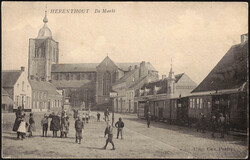 1 CP obl - Herenthout - De Markt (vue du tram)